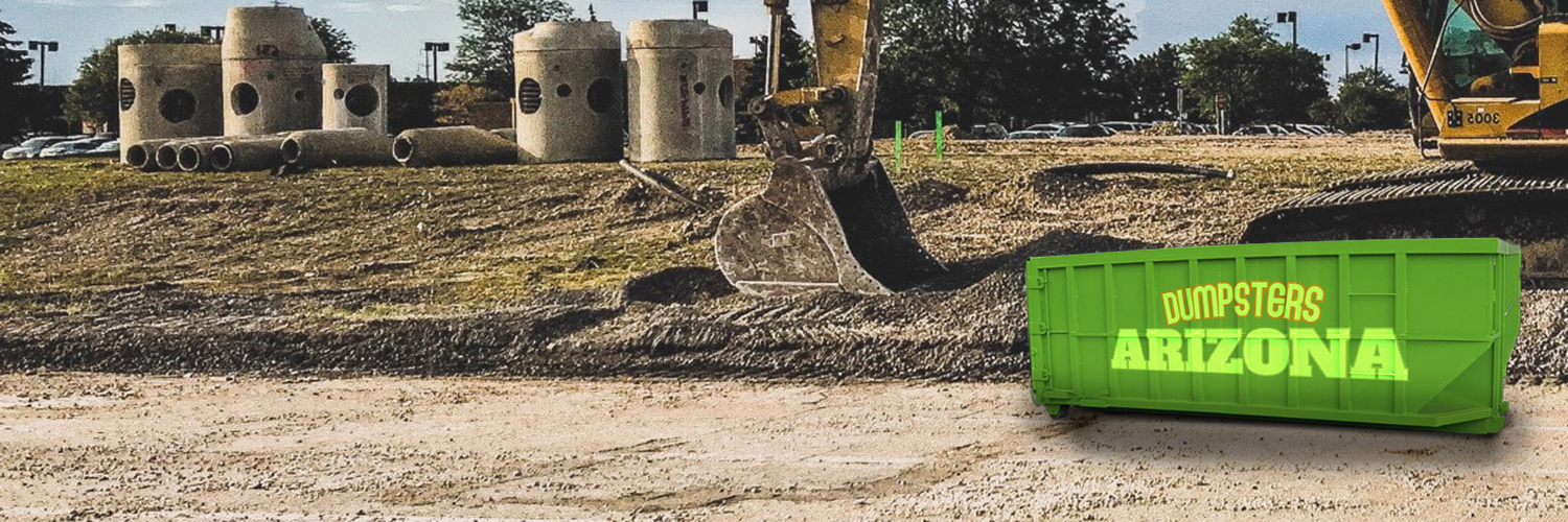 Construction site roll-off dumpsters